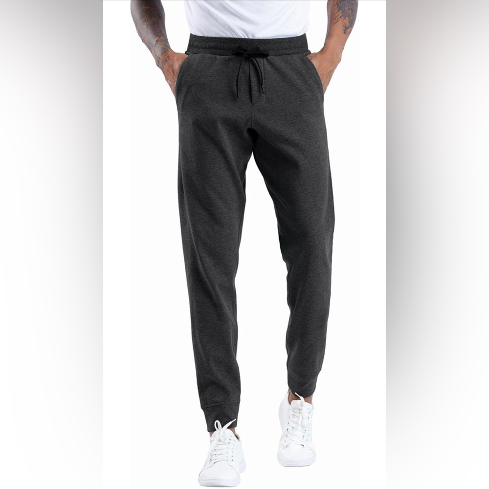 THE GYM PEOPLE Mens' Fleece Joggers Pants with Deep Pockets in Loose-fit Style